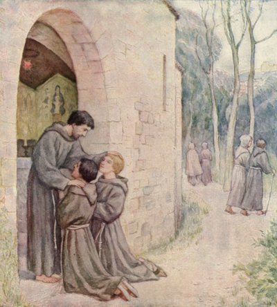 A primeira missão de São Francisco (litografia a cores) de German School
