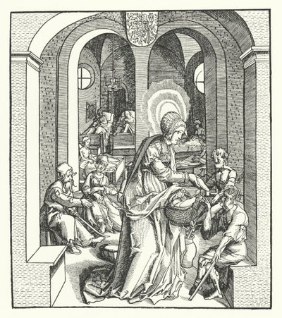 Santa Hedwig da Silésia, Duquesa da Polónia (gravura) de German School