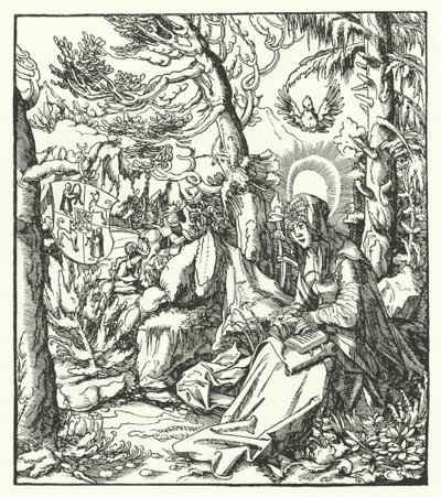 Santa Ida de Lorena (c1040-1113) (gravura) de German School