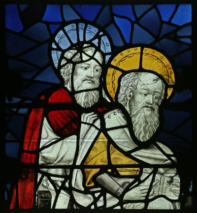São Mateus e outro Apóstolo da Morte da Virgem Maria (vitral) de German School