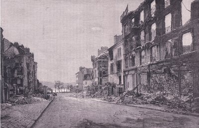 Street in St Cloud, Cassells History of the War between France and Germany publicado por Cassell and Company Limited, c.1890 (litho) de German School