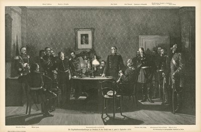 Rendição das negociações em Donchery, França, 1-2 de setembro de 1870 de German School