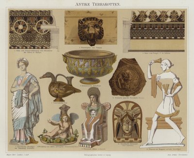 Antiguidades em terracota (cor litho) de German School