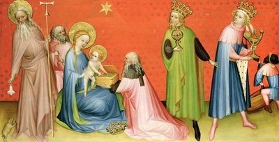 A Adoração dos Magos com Santo António Abade, 1400-10 de German School