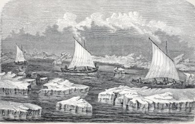 Os barcos sob vela, pub. Londres 1874 de German School