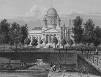 A Catedral, Berlim (gravura em aço) de German School