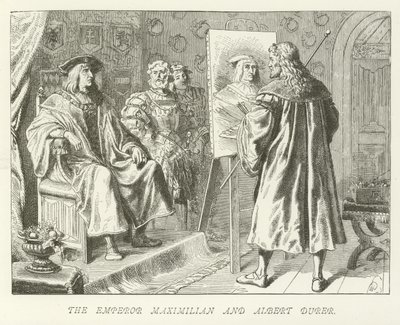 O Imperador Maximiliano e Albert Durer de German School