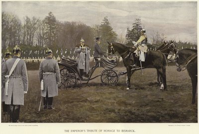 O tributo dos imperadores de homenagem a Bismarck de German School
