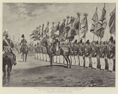 As Manobras do Exército Alemão perto de Stettin (litho) de German School