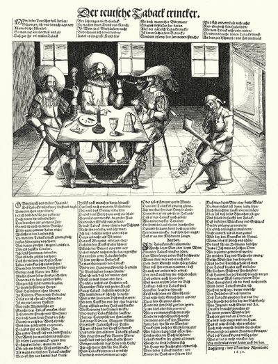 The German Tobacco Drinkers (gravura) de German School