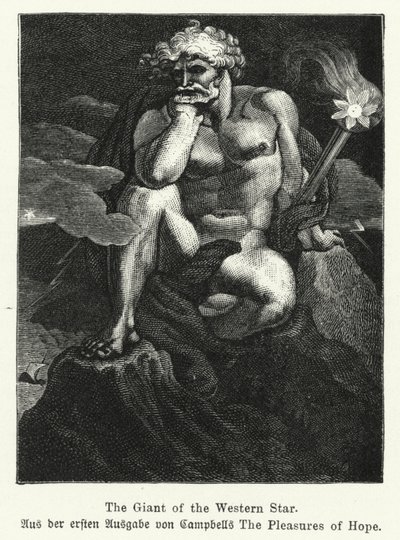 O Gigante da Estrela do Oeste, ilustração da primeira edição do poeta escocês Thomas Campbell