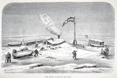 A Casa Hansa no Floe, pub. Londres 1874 de German School