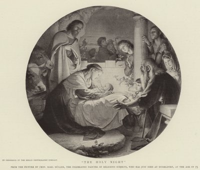 A Noite Santa (gravura) de German School