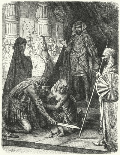 O julgamento de Salomão (gravura) de German School