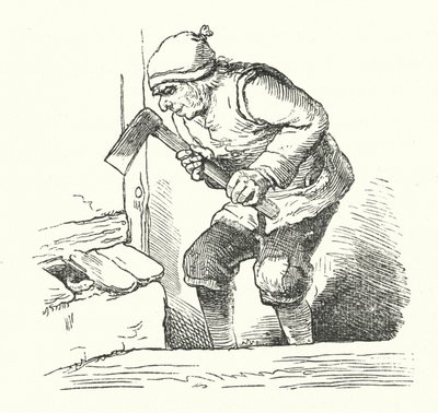 O Homem e a Cobra (gravura) de German School