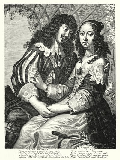 Os Recém-casados (gravura) de German School