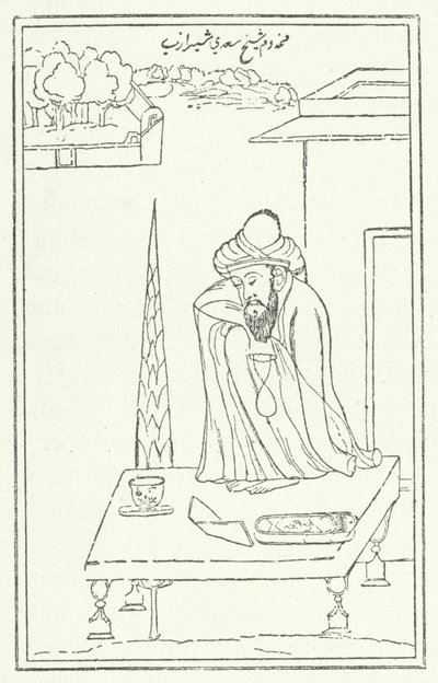 O poeta persa Saadi (gravura) de German School