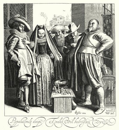 O Quack, ou Charlatão (gravura) de German School