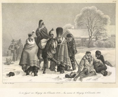 O Retiro de Moscou, 3 de dezembro de 1812, ilustração de 