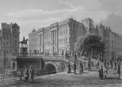 O Palácio Real, Berlim (gravura em aço) de German School