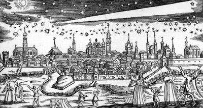 O terrível cometa de 1680 por Bach Abraão de German School