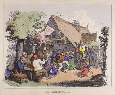 Os Três Músicos (cor litho) de German School