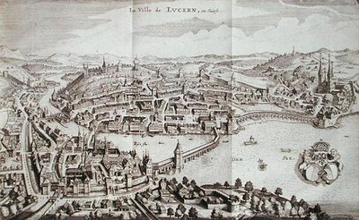 A Cidade de Lucerna, Suíça, de 