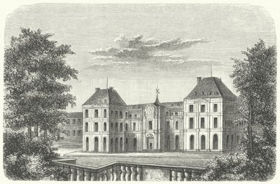 O Palácio Tuileries, Paris, em 1799 (gravura) de German School