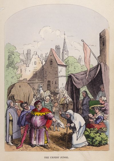 The Unjust Judge (cor litho) de German School