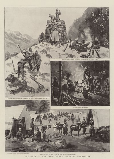 O Trabalho da Comissão da Fronteira Indo-Afghan (litho) de German School