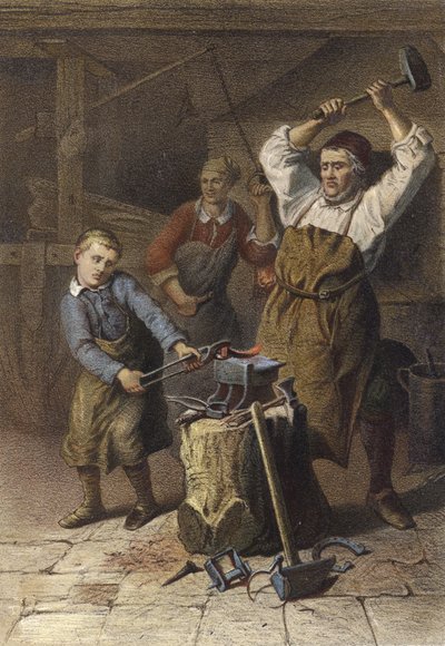 O aprendiz de ferreiro apreensivo de German School