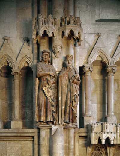 O cavaleiro Ekkard e sua esposa Uta (Hermann e Reglindis) Escultura da escola alemã. 1245 catedrais de São Pedro e Paulo, Naumburg, Alemanha de German School