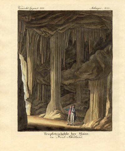 As cavernas de calcário (gravação a cores) de German School