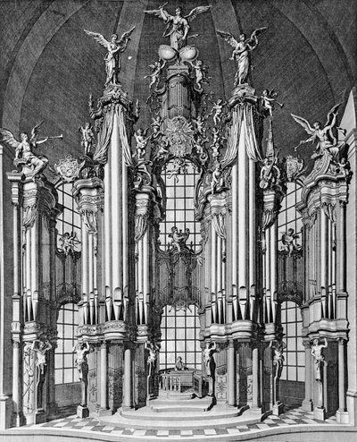 O órgão na Basílica de St. Martin, Weingarten de German School