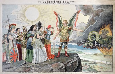 Os povos da Europa na primavera, 1896 de German School