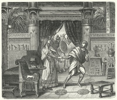 O desapontamento da filha do faraó (gravura) de German School