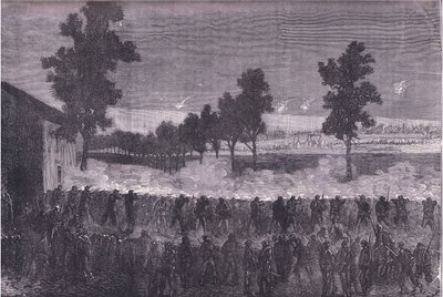 The Sortie of Cachan, Cassells History of the War between France and Germany publicado por Cassell and Company Limited, c.1890 (litho) de German School