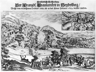 A tomada e destruição de Heidelberg pelos franceses em fevereiro de 1689 de German School