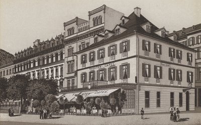 Café Theater, Goldner Schild (litho) de German School
