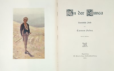 Página de título do romance In der Lunca de Carmen Sylva, publicado em Regensburg 1906 de German School