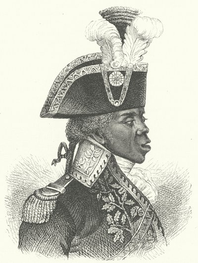 Toussaint Louverture, líder da Revolução Haitiana (gravura) de German School