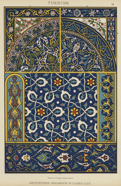 Turco, Ornamentos Arquitetônicos em Argila Vidrada (cor litho) de German School