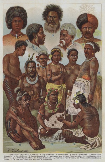 Tipos de corridas australianas (cor litho) de German School
