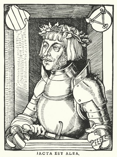 Ulrich von Hutten, estudioso alemão, poeta, satirista e reformador protestante (gravura) de German School
