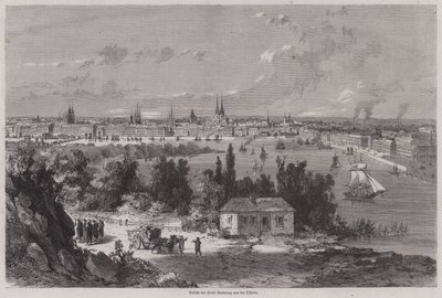 Vista de Bordeaux, França (gravura) de German School