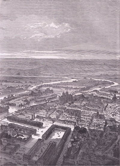 Vista de Metz, Cassells History of the War between France and Germany publicada por Cassell and Company Limited, c.1890 (litho) de German School
