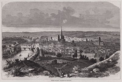Vista de Rouen, Normandia, França (gravura) de German School