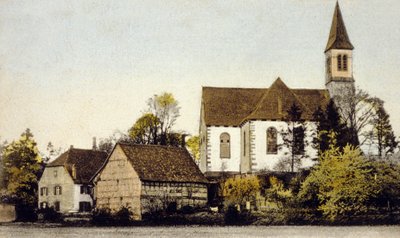 Vista da Igreja de Bischwiller, Alemanha de German School