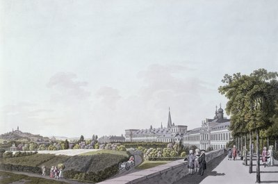 Vista da residência dos arcebispos e príncipe eleitores de Colônia, Bonn (gravura a cores) de German School