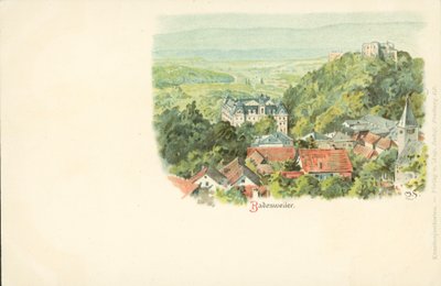 Vista da cidade de Badenweiler, Alemanha (chromolitho) de German School